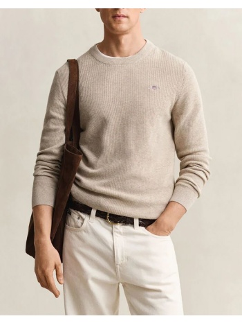 gant πουλοβερ μμ micro textured cotton c-neck 3g8030291-198