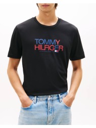tommy hilfiger brand love big text tee mw0mw42369-bds black