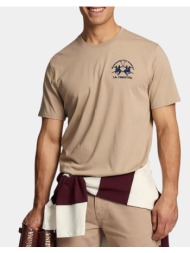 la martina μπλουζα t-shirt κμ man s/s tshirt jersey 3lmmcr009-04167 sandybrown