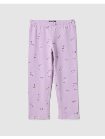 ovs legging 3/4 aop glitter 2575605-orchid bloom lightpurple