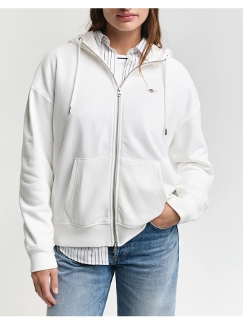 gant ζακετα φουτερ shield zip hoodie 3gw4201412-113 offwhite