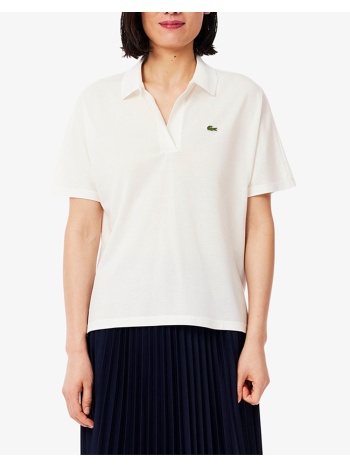 lacoste μπλουζα πολο κμ polo ss 3pf1123-70v cream