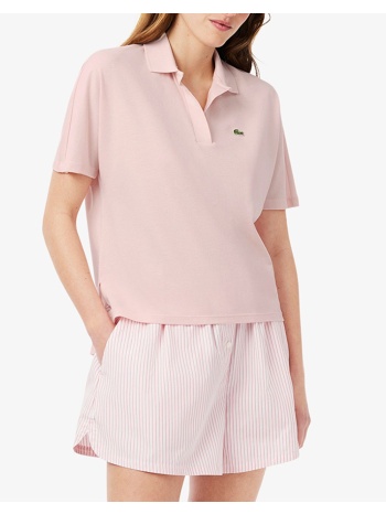 lacoste μπλουζα πολο κμ polo ss 3pf1123-ady lightpink