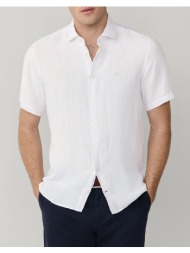 hackett essentials gmd linen ss πουκαμισο ανδρικο hm3010633-802 white