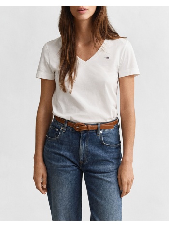 gant μπλουζα κμ reg shield ss v-neck t-shirt 3gw4200750-110