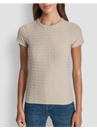 dkny dj5t1571 μπλουζακι κοντομανικο dkny dj5t1571-pbl biege