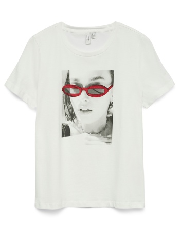 vero moda vmjamaica s/s t-shirt jrs btq 10341639-snow