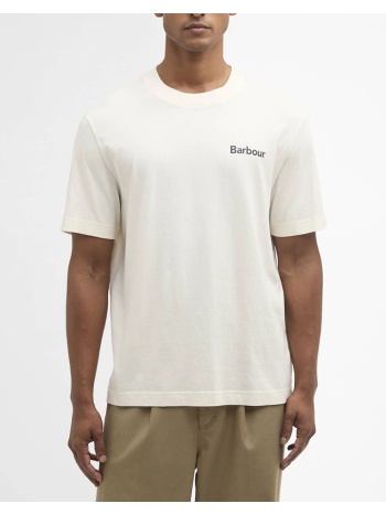 barbour μπλουζα t-shirt κ/μ mts1566-brbe13.4 ecru
