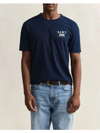 gant μπλουζα κμ indigo ss tshirt 3g2003393-969 indigo