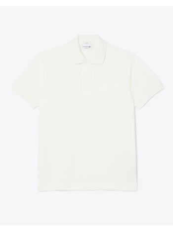 lacoste μπλουζα πολο κμ polo ss 3ph0752-70v offwhite