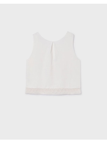 mayoral μπλουζα δαντελα κεντητη 06157-095 ecru