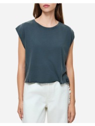 dirty laundry boxy t-shirt with sleeve detail dlwt000145-vintage grey darkgray