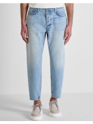 antony morato pre mmdt00291fa700166 jeans doris baggy ankle lenght fit in rigid blue denim παντελονι