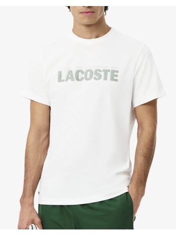 lacoste μπλουζα κμ tee-shirt ss 3th0217-737 white