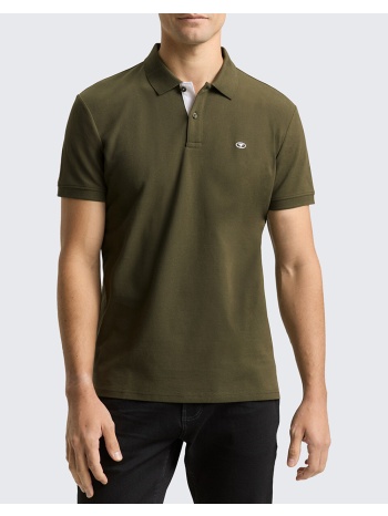 tom tailor basic polo with contra μπλουζα ανδρικο