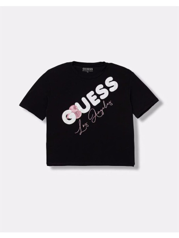guess midi ss t-shirt μπλουζα παιδικο girl j6ri00k6yw4-jblk
