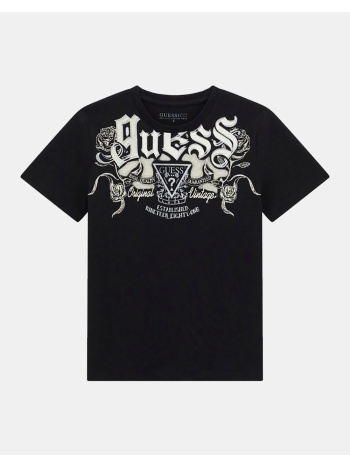 guess ss t-shirt μπλουζα παιδικο boy l6ri21k8hm4-jblk black