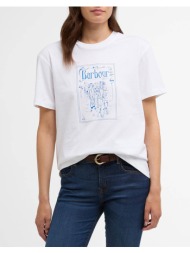 barbour μπλουζα t-shirt κ/μ lts0710-brwh11 white