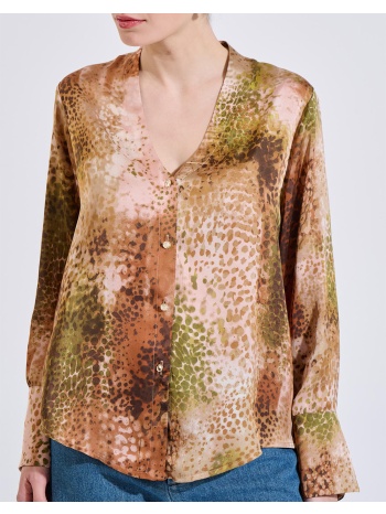 bill cost πουκαμισο 10-342467-0-καφε multi