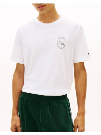 tommy hilfiger brand love roundel tee mw0mw42364-ybr white