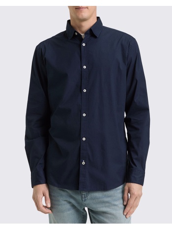 tom tailor stretch poplin shi πουκαμισο ανδρικο