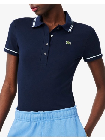 lacoste μπλουζα πολο κμ polo ss 3df5284-3ui navyblue