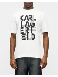 karl lagerfeld t-shirt crewneck 755130-562225-10 white