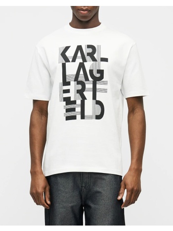 karl lagerfeld t-shirt crewneck 755130-562225-10 white