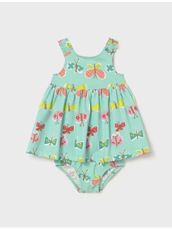 mayoral φορεμα σταμπωτο με βρακακι 01927-058 mintgreen