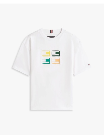 tommy hilfiger 3d graphic t-shirt kb0kb10267-2y-7y-0k4 white