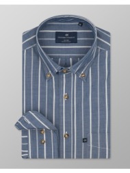 oxford company button down πουκαμισο j120-bz10.01-01 blue