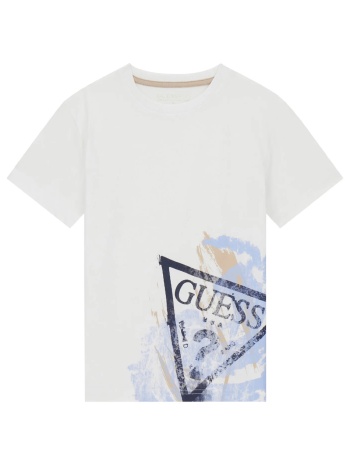guess ss t-shirt μπλουζα παιδικο boy l6ri14k8hm4-g011 white