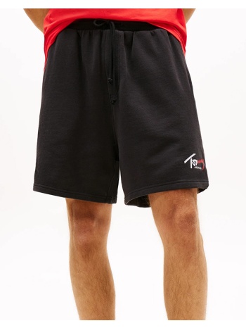 tommy jeans tjm signature beach short dm0dm23017-bds black