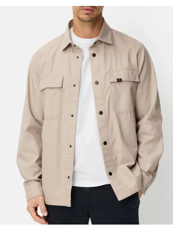camel πουκαμισο overshirt solid c261-409382-7s82-17 biege