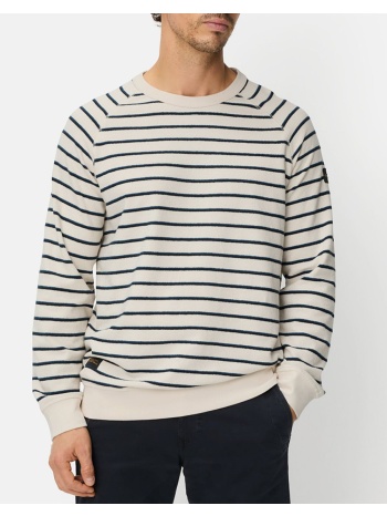 camel φούτερ stripes c261-409400-7w61-04 offwhite