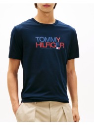 tommy hilfiger brand love big text tee mw0mw42369-dw5 darkblue
