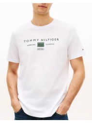 tommy hilfiger brand love mono stack tee mw0mw42365-ybr white