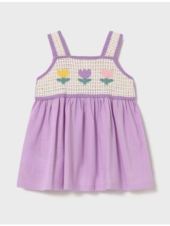 mayoral φορεμα συνδυασμενο πλεκτο 01931-080 lilac