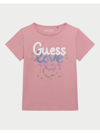 guess ss t-shirt μπλουζα παιδικο girl k6ri20k6yw4-g682 pink