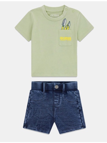 guess set ss t-shirt+knitdenim short σετ παιδικο boy