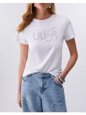 liu jo white_wa6j09_t-shirt moda m/c μπλουζα γυναικειο