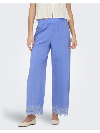 only onlpaula tulum emb pull-up pant noos wvn 15343184-blue