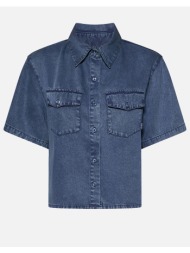silvian heach shirt amara gpp26089ca-blue wash denimblue