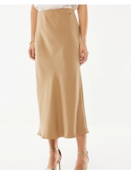 mexx dull satin midi skirt mf007400961w-161334 tan