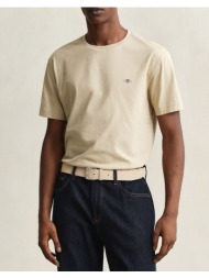 gant μπλουζα κμ reg shield ss t-shirt 3g2003184-200 lighttan