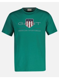 gant μπλουζα κμ reg archive shield ss t-shirt 3g2003199-376 petrol