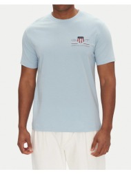 gant μπλουζα κμ reg archive shield emb ss t-shirt 3g2067004-457 ciel