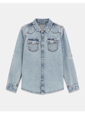 guess denim adj. ls shirt πουκαμισο παιδικο boy
