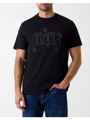 guess ss bsc peony stitch tee μπλουζα ανδρικο