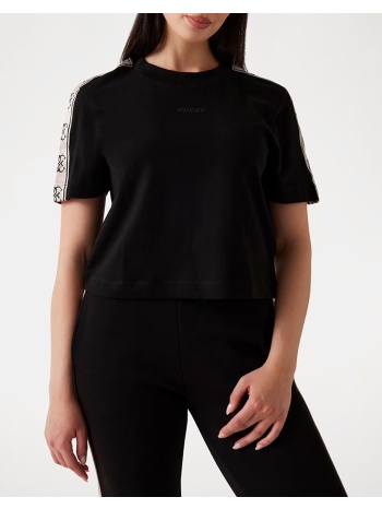 guess britney crop tee μπλουζα γυναικειο v3ri08i3z14-jblk